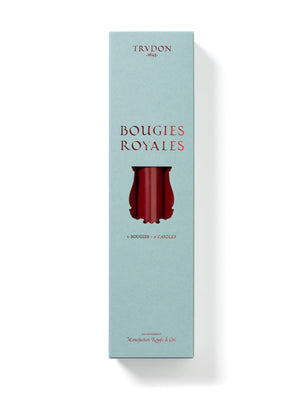 Trudon Royale Taper Candle Burgundy. Box of 6.
