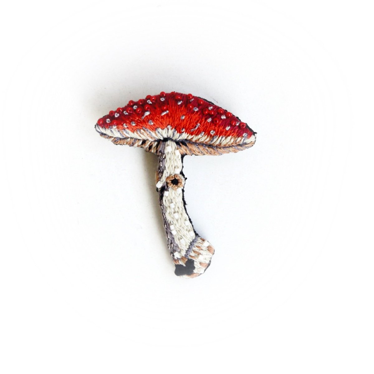 Amanita Mushroom Brooch