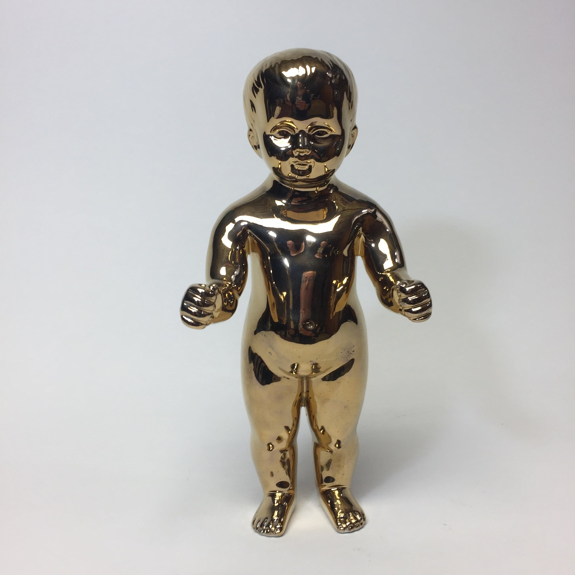 Rudolph Shiny Gold Doll by Kuhn Keramik