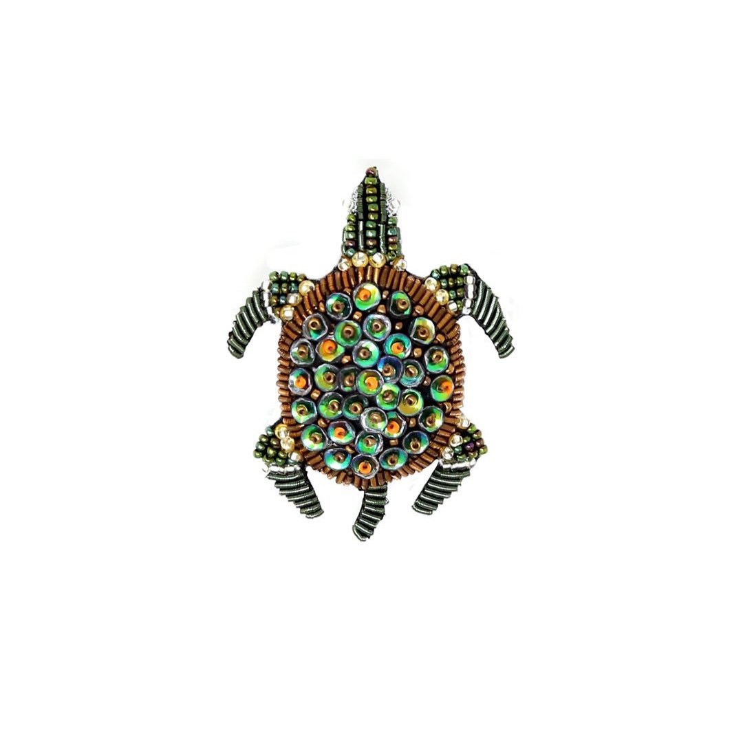 Slider Sea Turtle Brooch