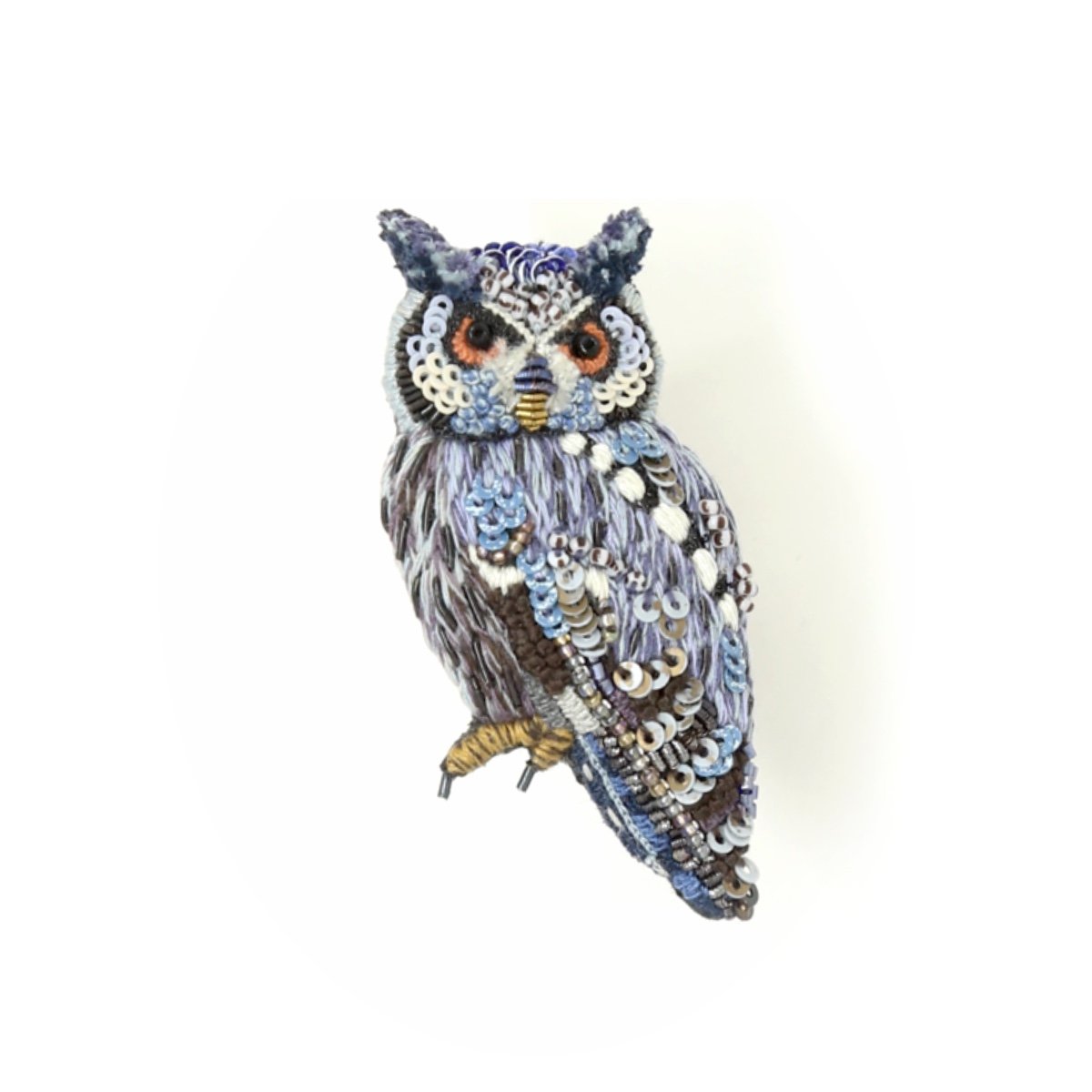 Southern White Faced Owl Brooch