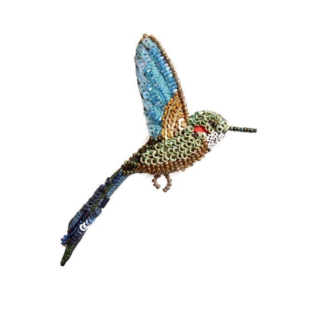 Tropical Hummingbird Brooch