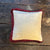 Anke Drechsel Silver 12" x 12" Pillow with Red Fringe Fall 2024