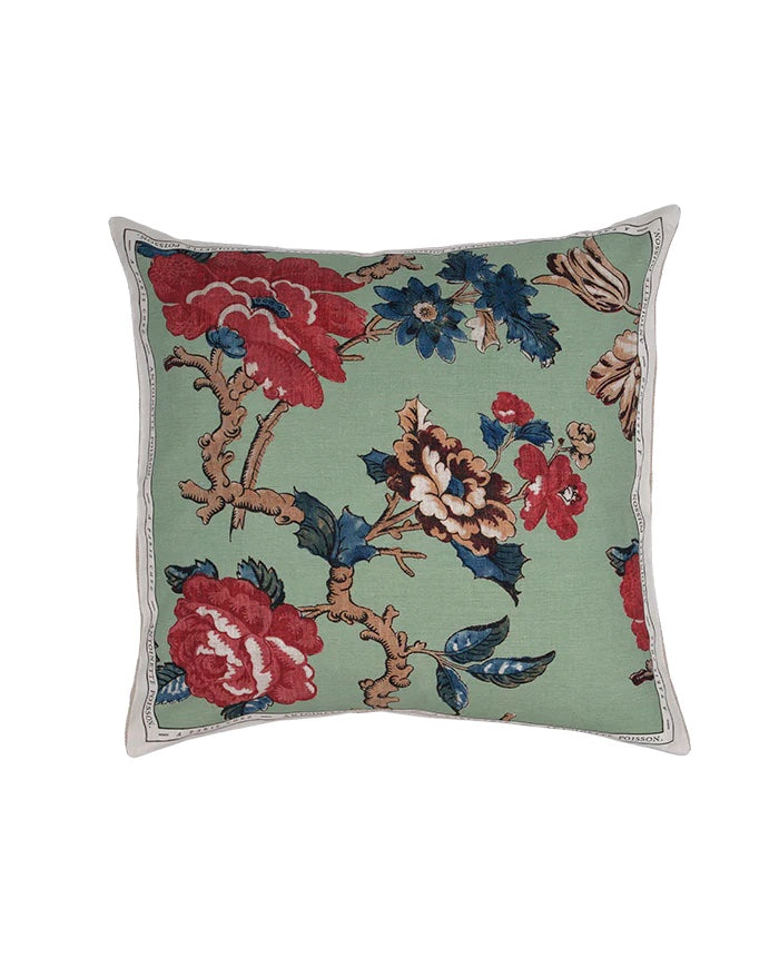 Antoinette Poisson Madame Small Pillow 16" x 16" in Vert