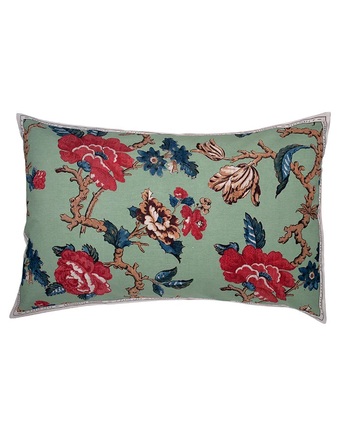 Antoinette Poisson Madame Large Pillow 24" x 16" in Vert