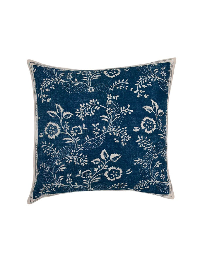 Antoinette Poisson Menuet Small Pillow 16" x 16" in Blue