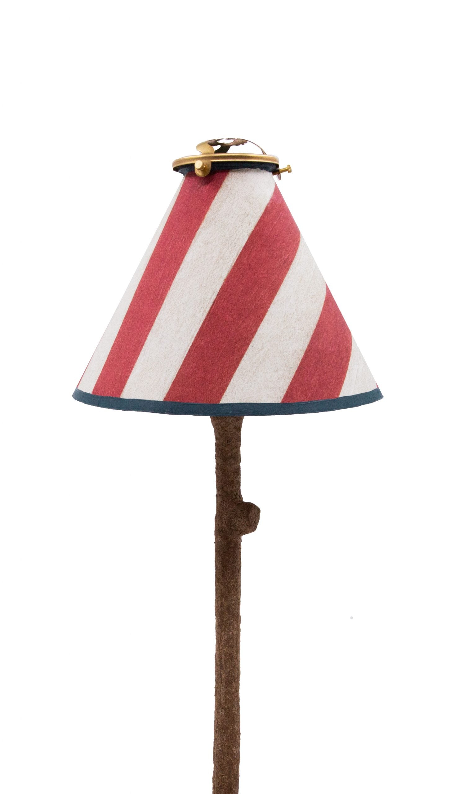Antoinette Poisson Conical Clip on Lamp Shade in Rayures Rouge