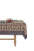 Lisa Corti 71" x 138" 100% Cotton Tablecloth in Arabesque Corolla Natural Coffee