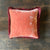 Anke Drechsel Silk Velvet Sorbet Pink Pillow with Red Fringe 12" x 12"