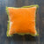 Anke Drechsel Silk Velvet Tangerine Pillow with Citronella Fringe 12" x 12"