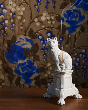 Astier de Villatte Cat Monument Incense Holder