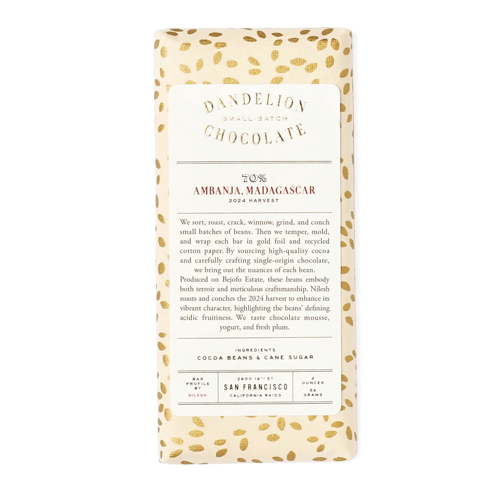 Ambanja Single Origin Chocolate Bar Madagascar