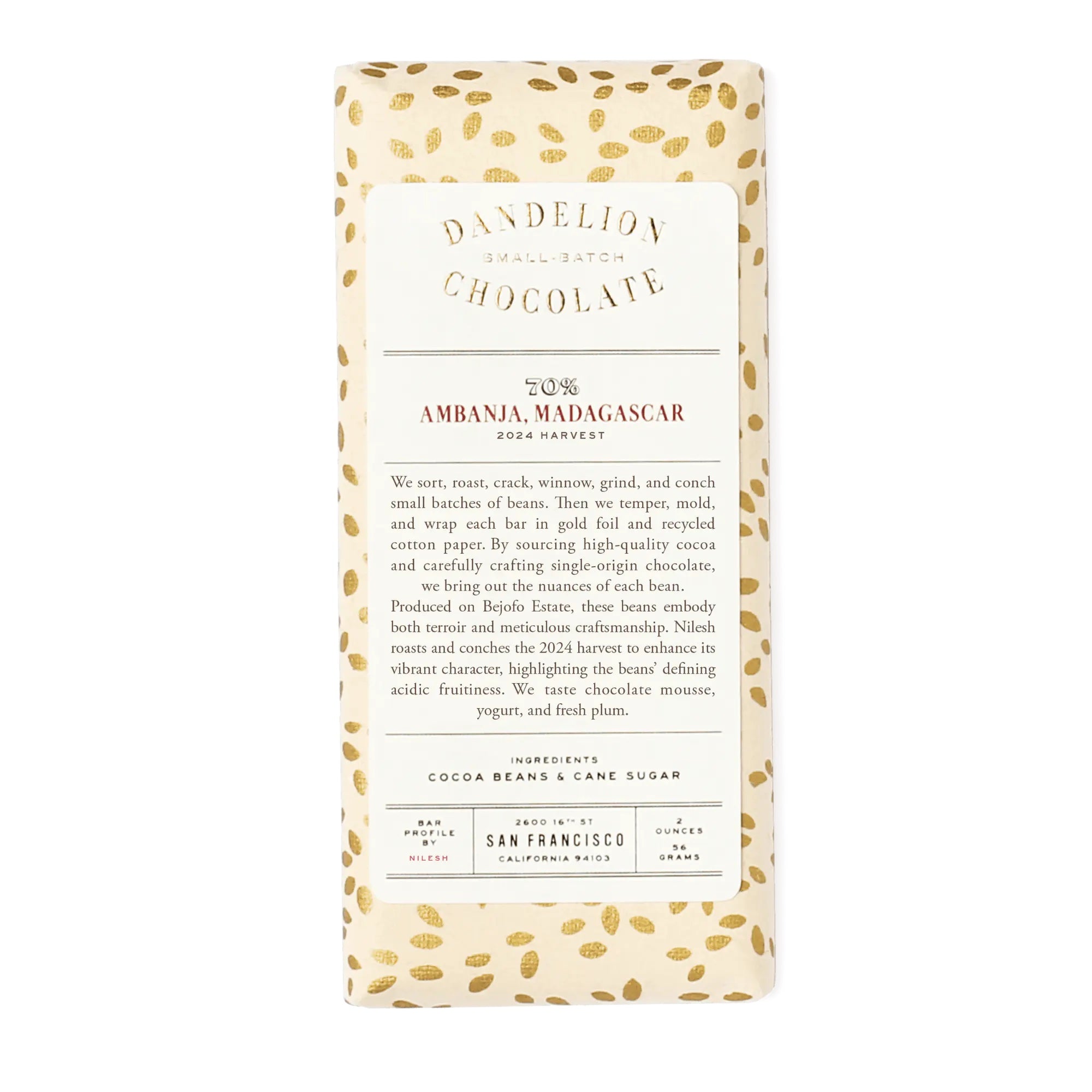 Ambanja Single Origin Chocolate Bar Madagascar