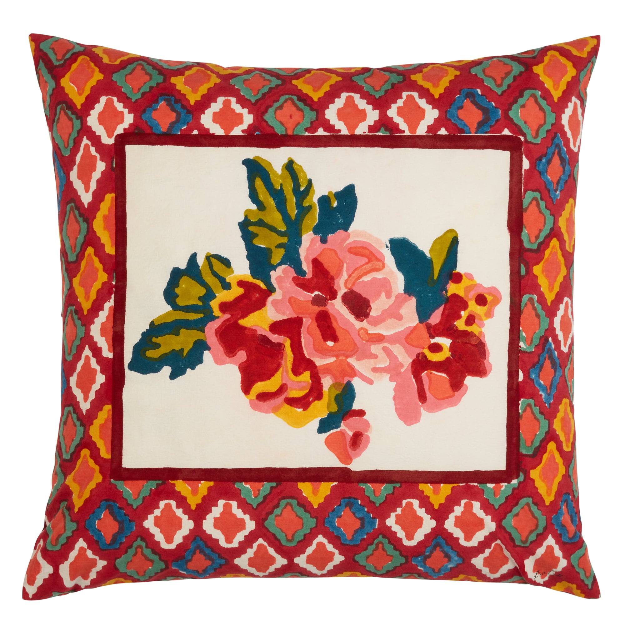 Lisa Corti Cotton Pillow 24" x 24" 100% Cotton