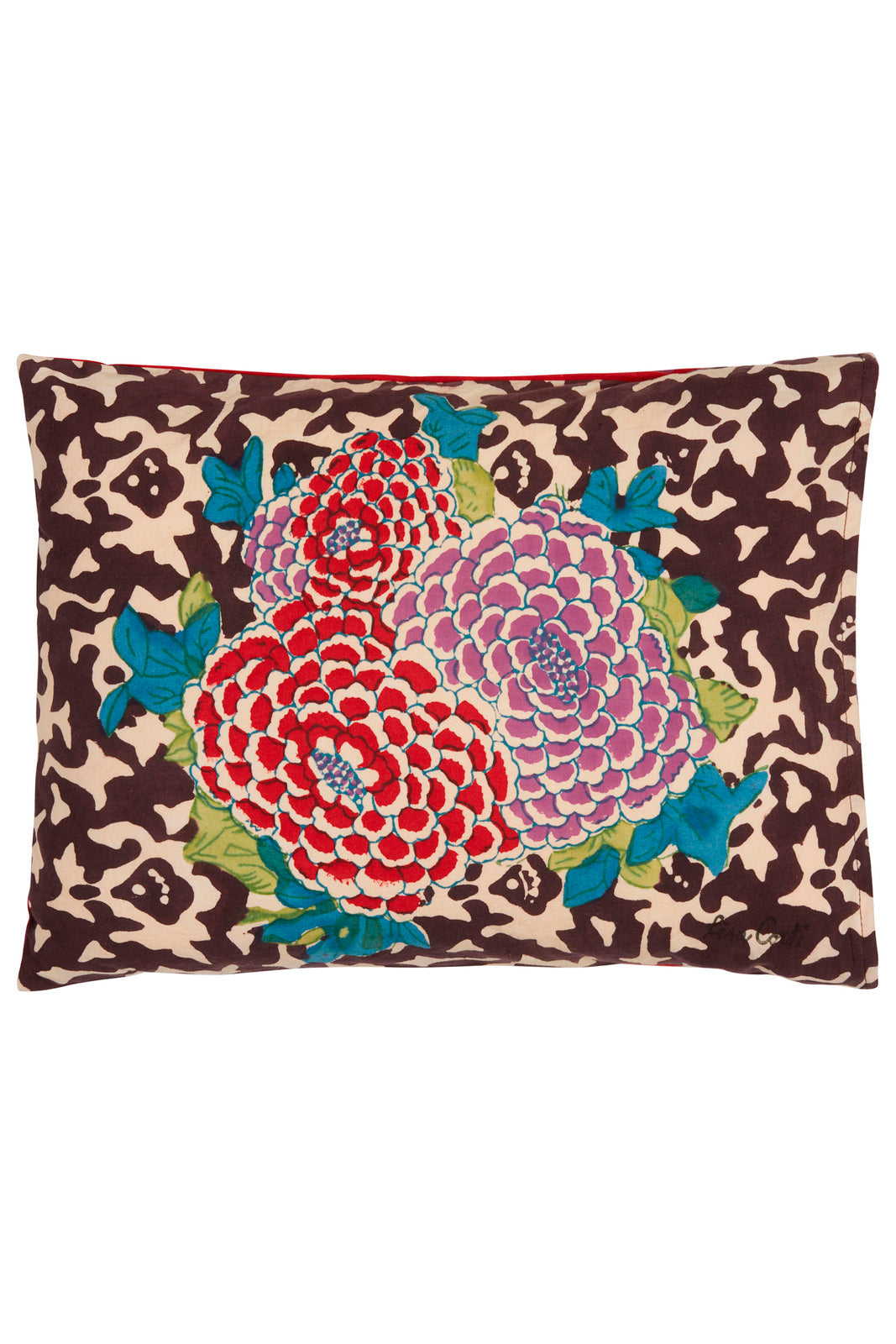 Lisa Corti Baby Pillow Arabesque Corolla Natural Coffee