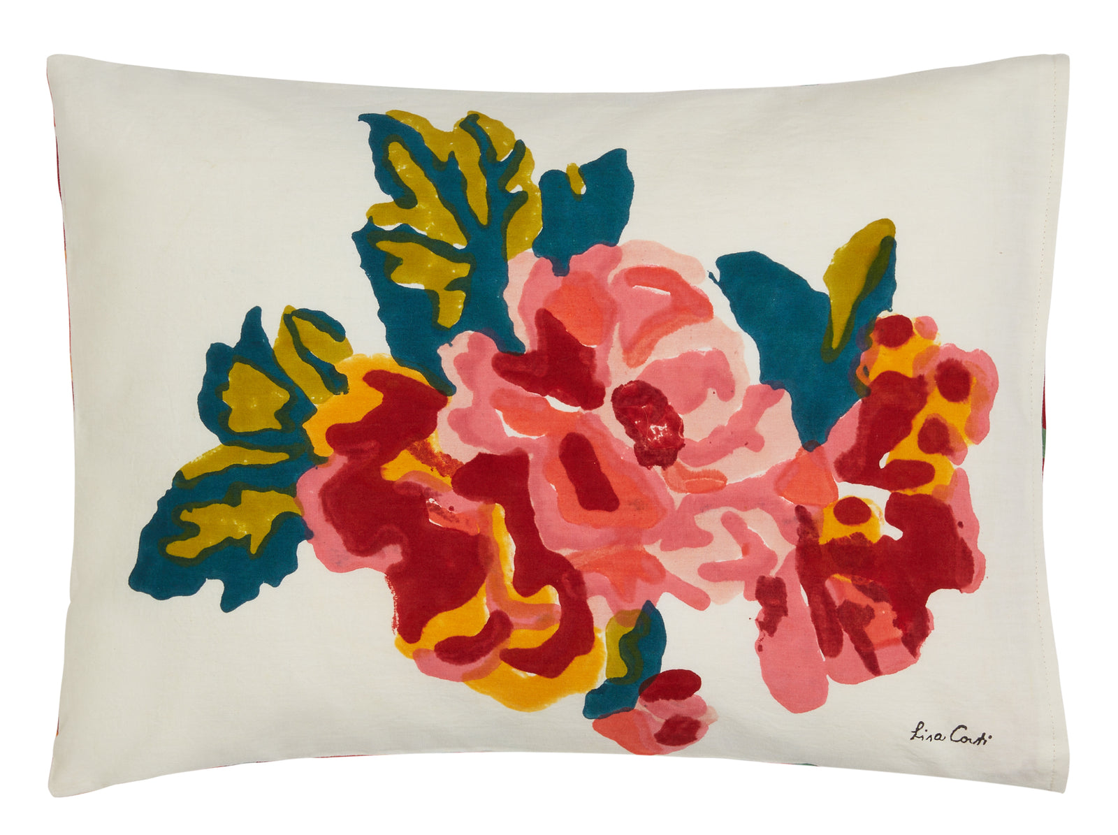 Lisa Corti 12" x 16" Bouquet Cream Pillow 100% Cotton