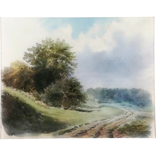 John Derian 19c. French Watercolor #1 11" x 14" Rectangular Tray