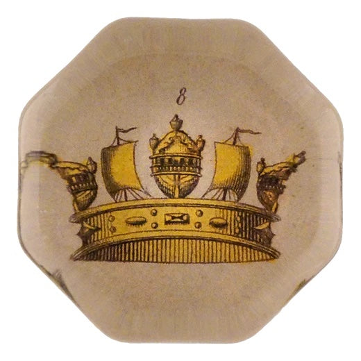 John Derian Crown #8 Octagonal Charm Paperweight