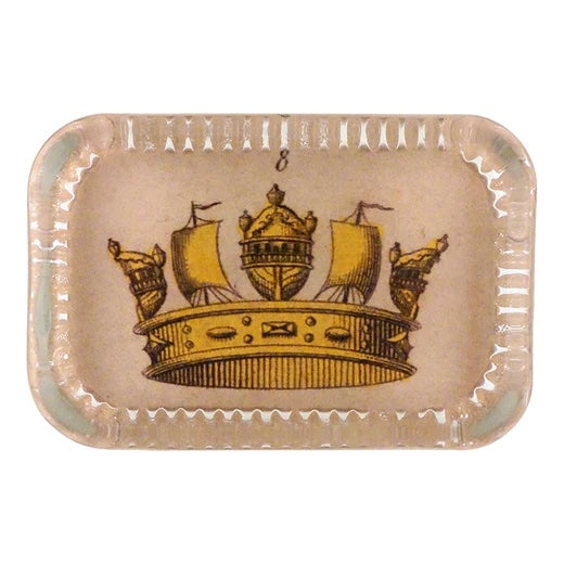 John Derian Crown #8 Dotted Edge Rectangular Paperweight