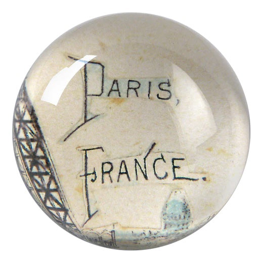 John Derian Paris, France Dome Decoupage Paperweight