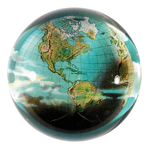 John Derian World (Globe) Dome Decoupage Paperweight