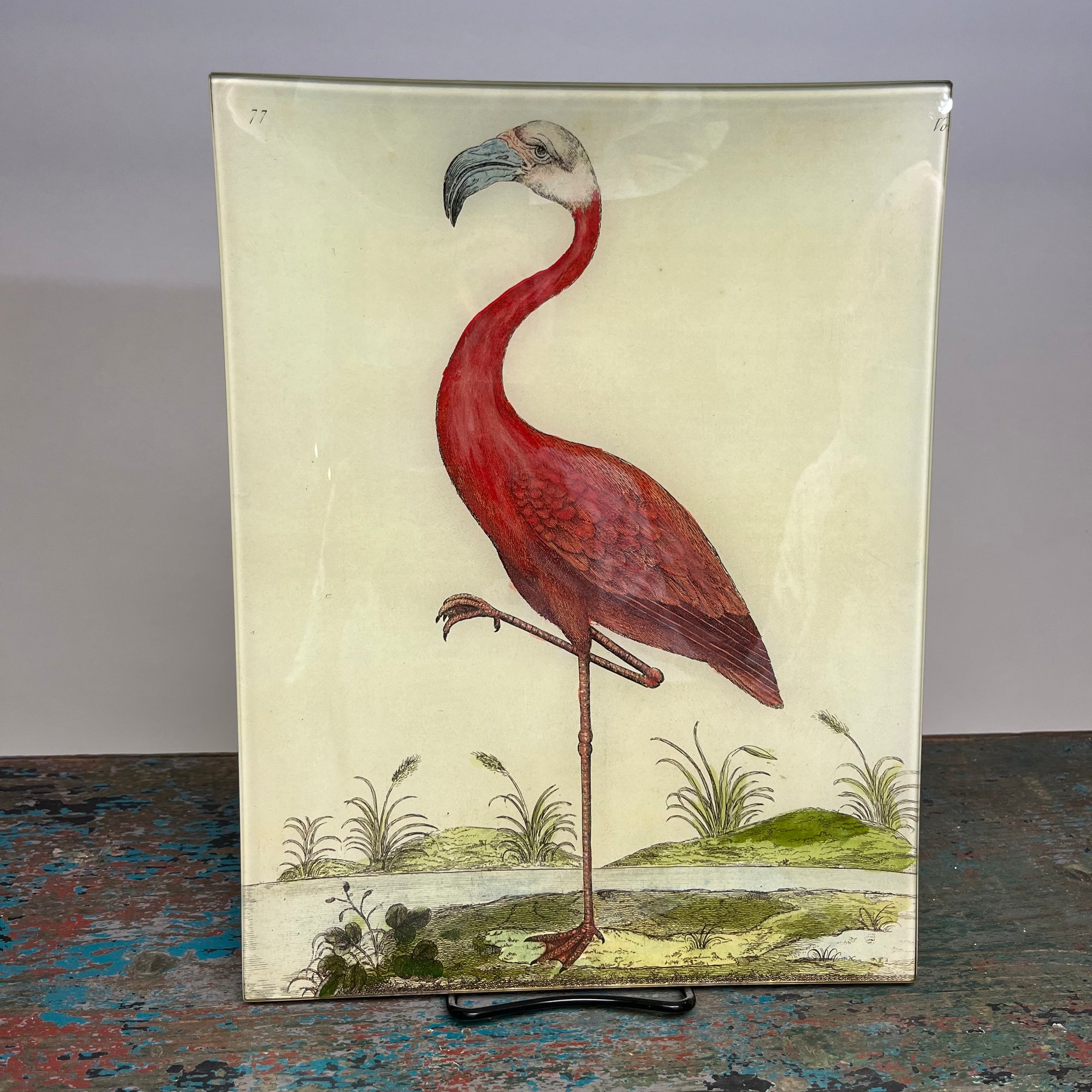 John Derian Flamingo 10" x 13" Rectangular Decoupage Tray