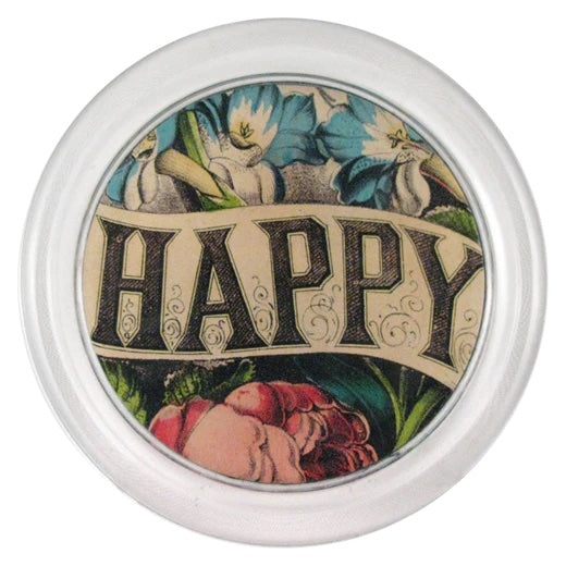 John Derian Happy Decoupage 6" Coaster