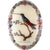 John Derian Harlequin Hummingbird with Flowers 13" x 18" Oval