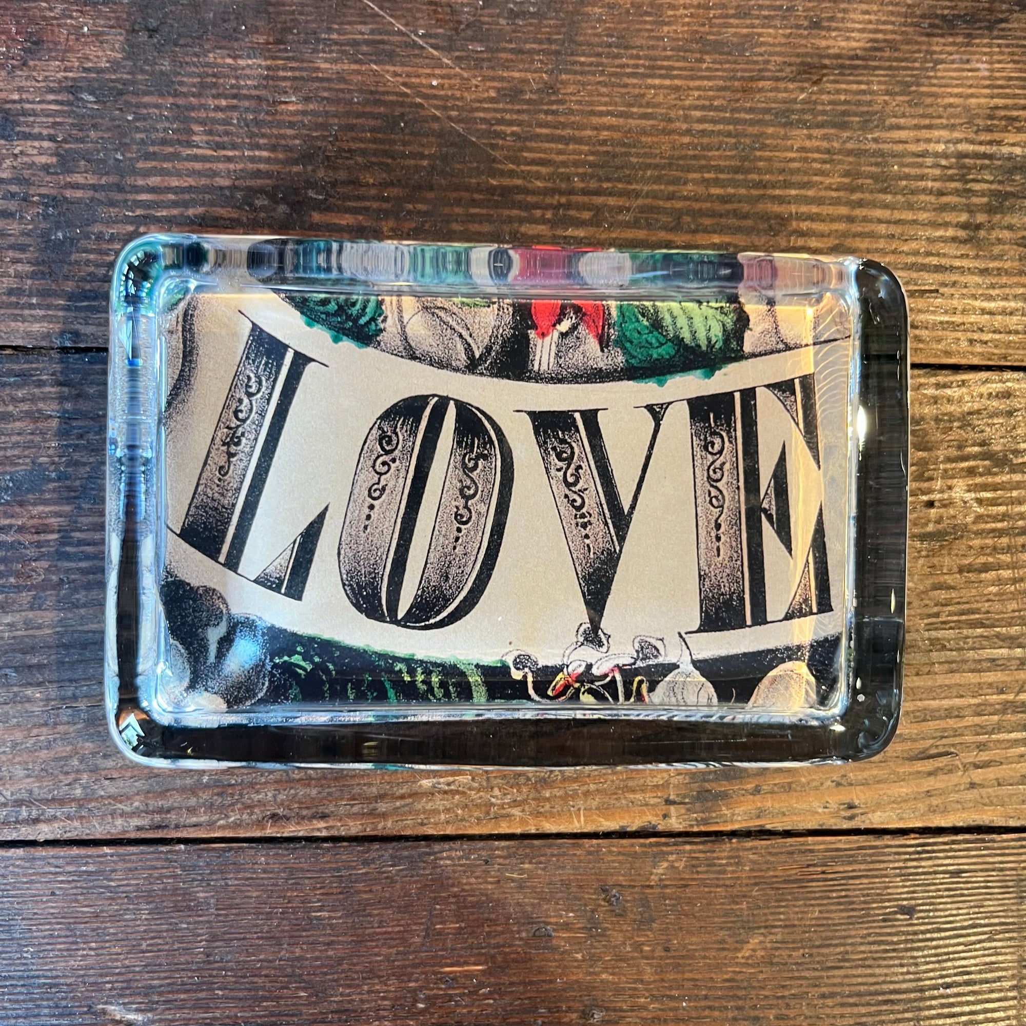 John Derian Love Rectangular Paperweight