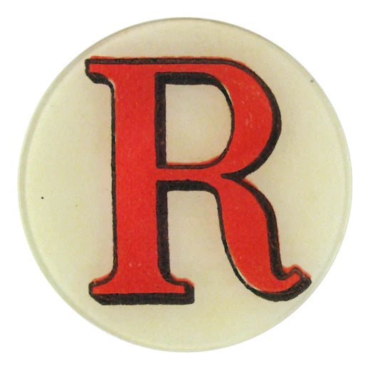 John Derian Decoupage Round Red Letter R