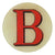 John Derian Decoupage Round Red Letter B