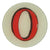 John Derian Decoupage Round Red Letter O