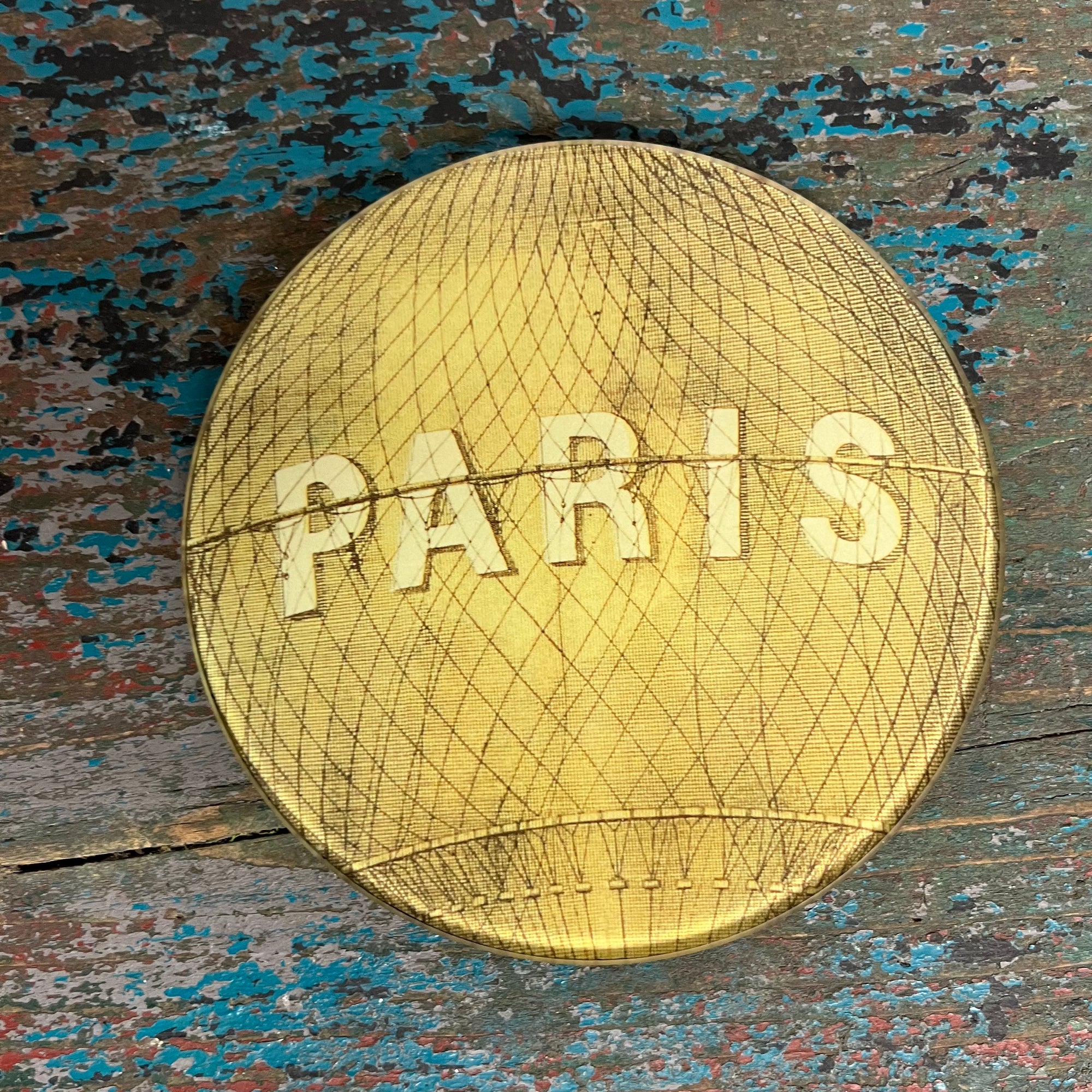 John Derian Paris 5.3/4" Round Decoupage Tray