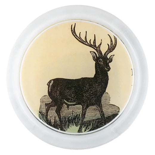 John Derian Stag 6" Decoupage Coaster