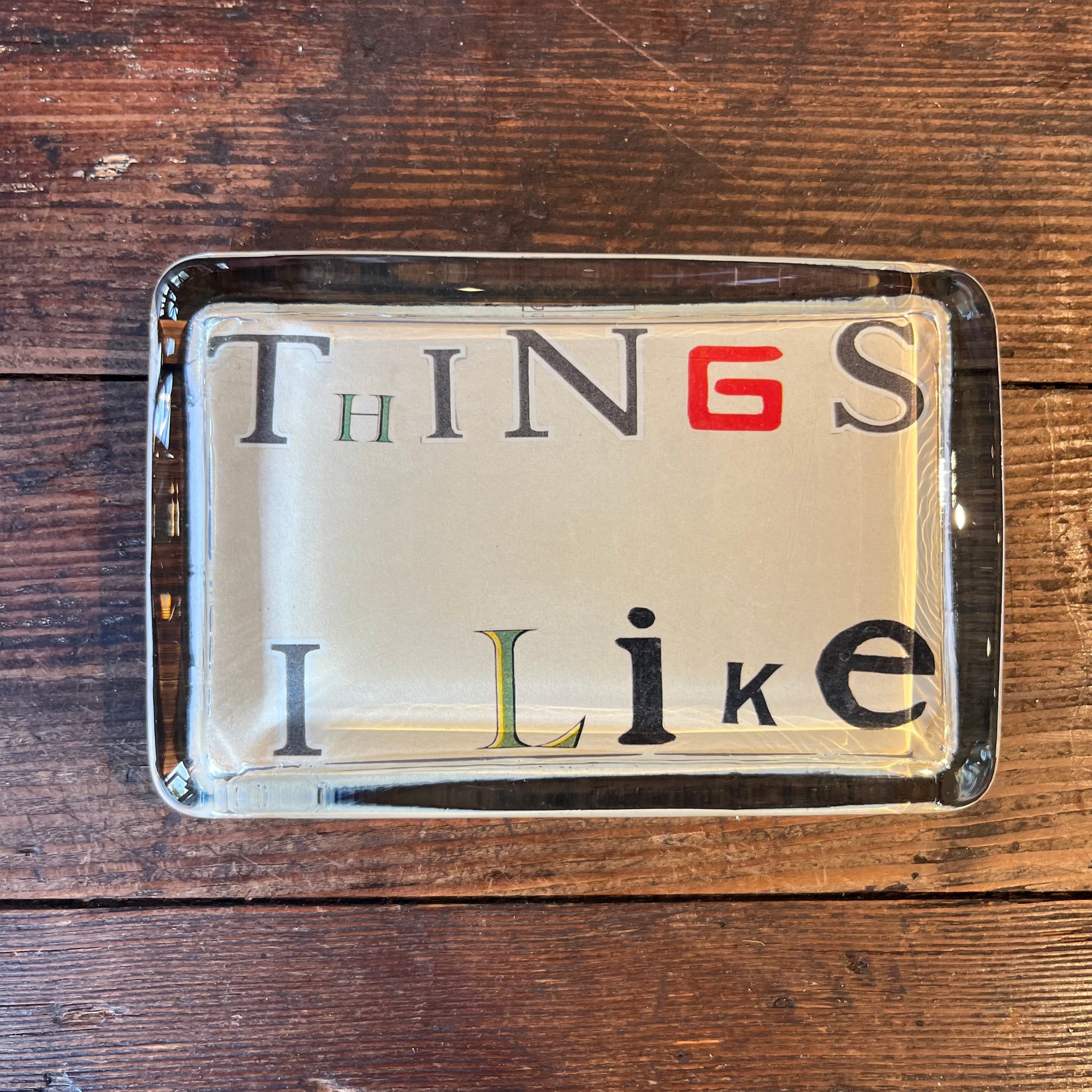 John Derian Things I Like Rectangular Paperweight