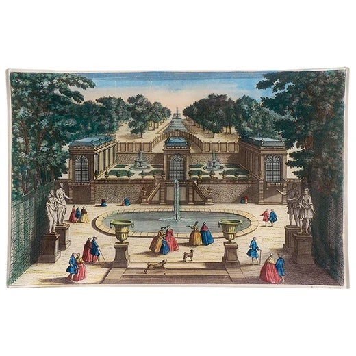 John Derian Vues d'optique La Maison de Plaisance  9" x 14" Letter Decoupage Tray