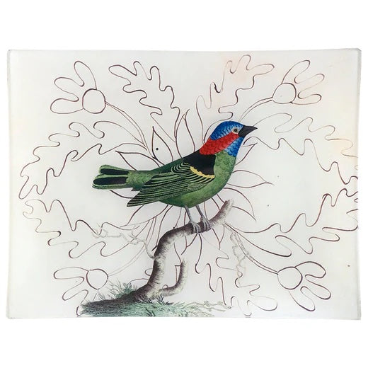 John Derian Cut out Bird 8" x 10.5" Rectangular Decoupage Tray