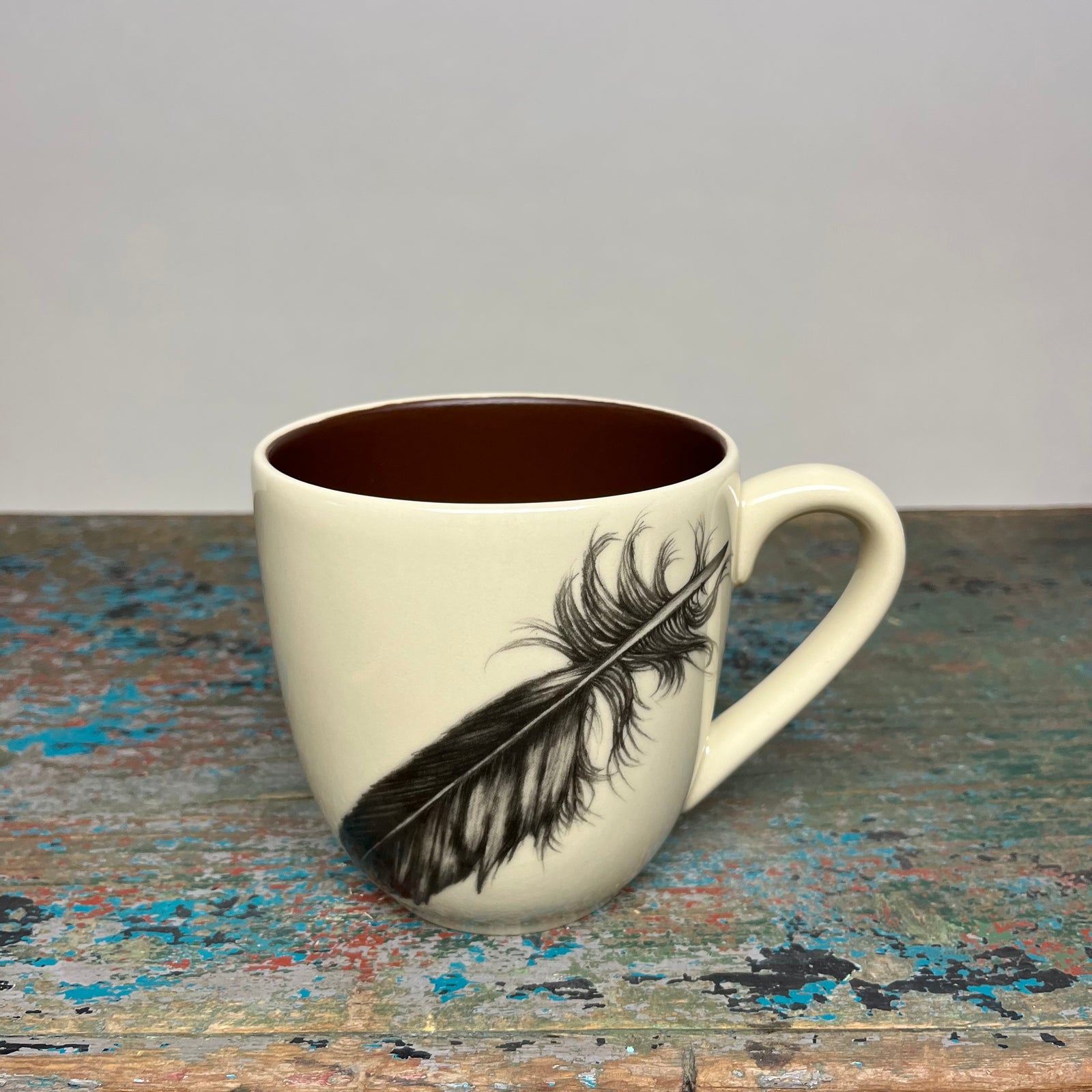 Laura Zindel Quail Feather Mug