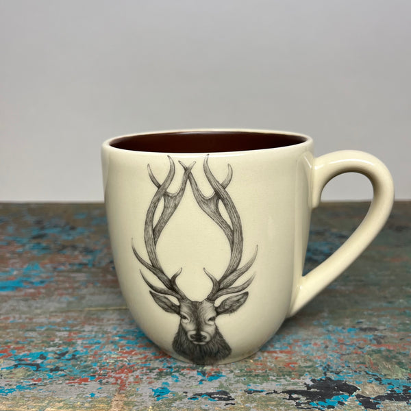 Laura Zindel Red Stag Mug ISLES STUDIO