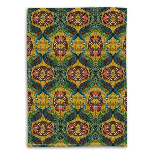 PatchNYC Peacocks Linen Tea Towel
