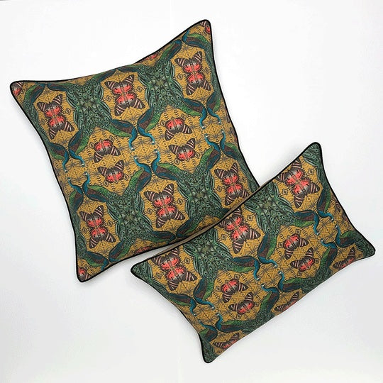 PATCH NYC Peacock of the Calico Museum Decorative Pillow 20" x 20"