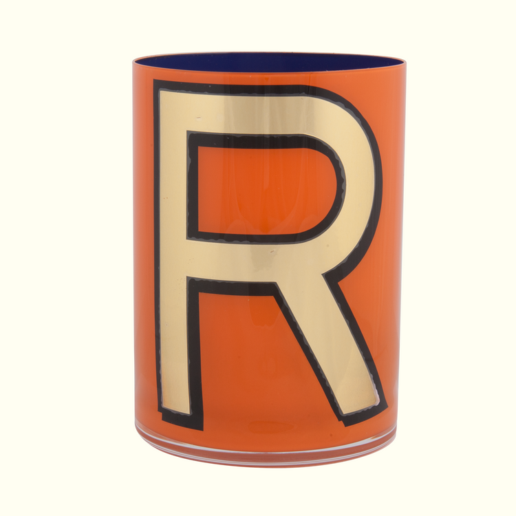 Bridie Hall Brush Pot R Orange