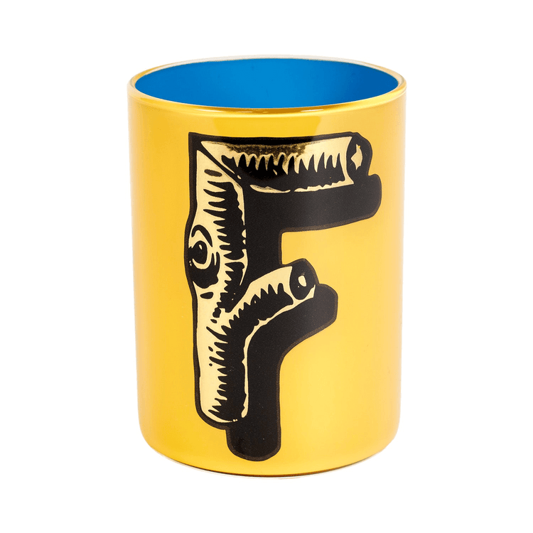 Bridie Hall Letter F Wood Font Brush Pot