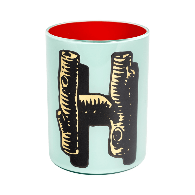Bridie Hall Letter H Wood Font Brush Pot