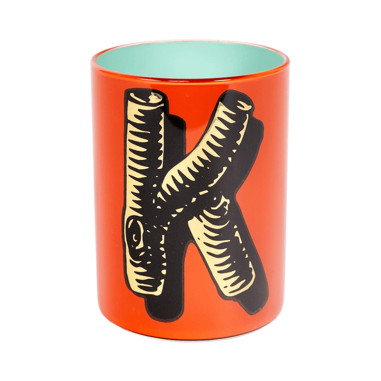 Bridie Hall Letter K Wood Font Brush Pot