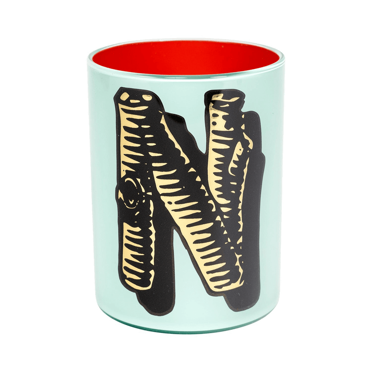 Bridie Hall Letter N Wood Font Brush Pot