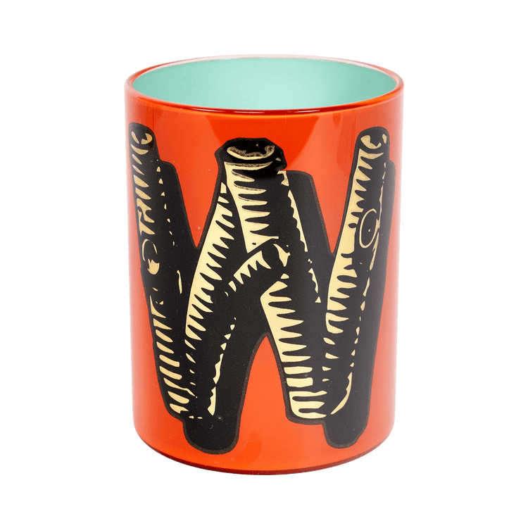 Bridie Hall Letter W Wood Font Brush Pot