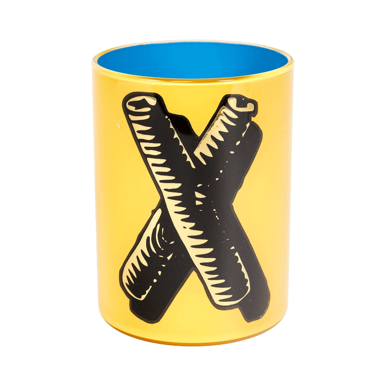 Bridie Hall Letter X Wood Font Brush Pot