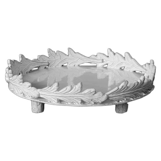 Astier de Villatte Setsuko Round Leaf Wreath Platter