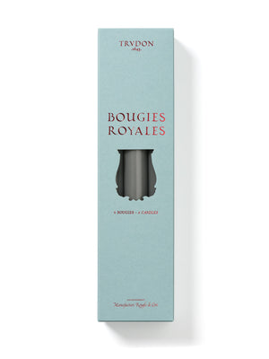 Trudon Royale Taper Candle Grey. Box of 6.